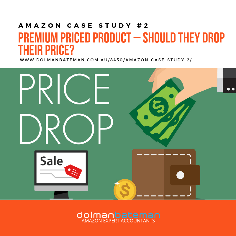 amazon case study, premium priced product, should they drop their price?
