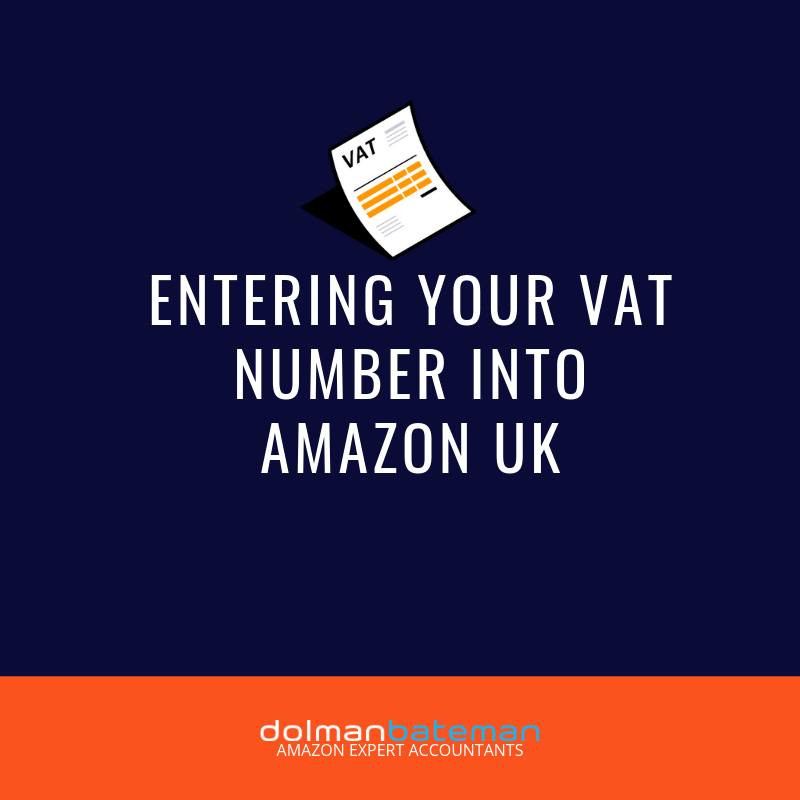 Entering your vat number into amazon uk